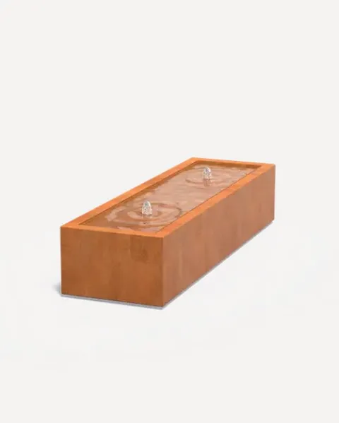 Фонтан прямокутний «Водяний стіл», сталь CorTen, 200 см