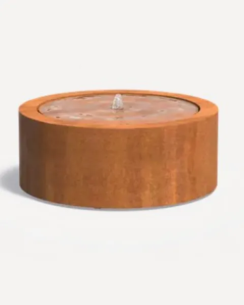 Фонтан круглий «Водяний стіл», сталь CorTen, 100/40 см