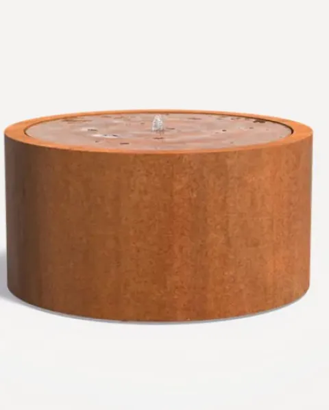 Фонтан круглий «Водяний стіл», сталь CorTen, 145/75 см